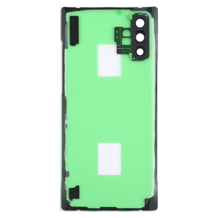 Para Samsung Galaxy Note 10+ N975 N9750 Tapa trasera de batería transparente con cubierta de lente de cámara