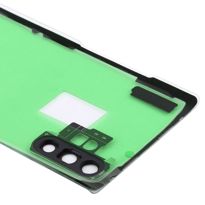 Para Samsung Galaxy Note 10+ N975 N9750 Tapa trasera de batería transparente con cubierta de lente de cámara