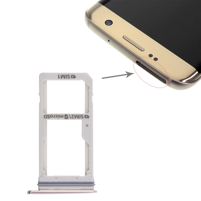 Para Galaxy S7 Edge 2 Bandeja de tarjeta SIM / Bandeja de tarjeta Micro SD