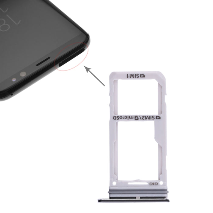 Para Galaxy S8 / S8+ 2 Bandeja de tarjeta SIM / Bandeja de tarjeta Micro SD