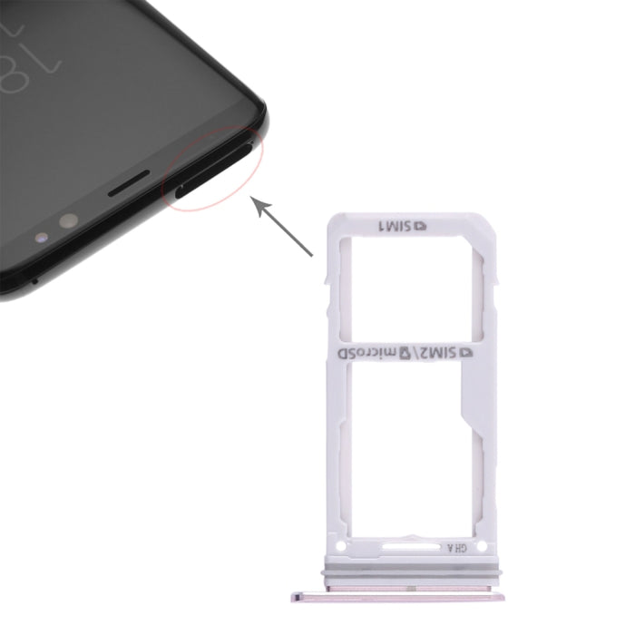 Para Galaxy S8 / S8+ 2 Bandeja de tarjeta SIM / Bandeja de tarjeta Micro SD