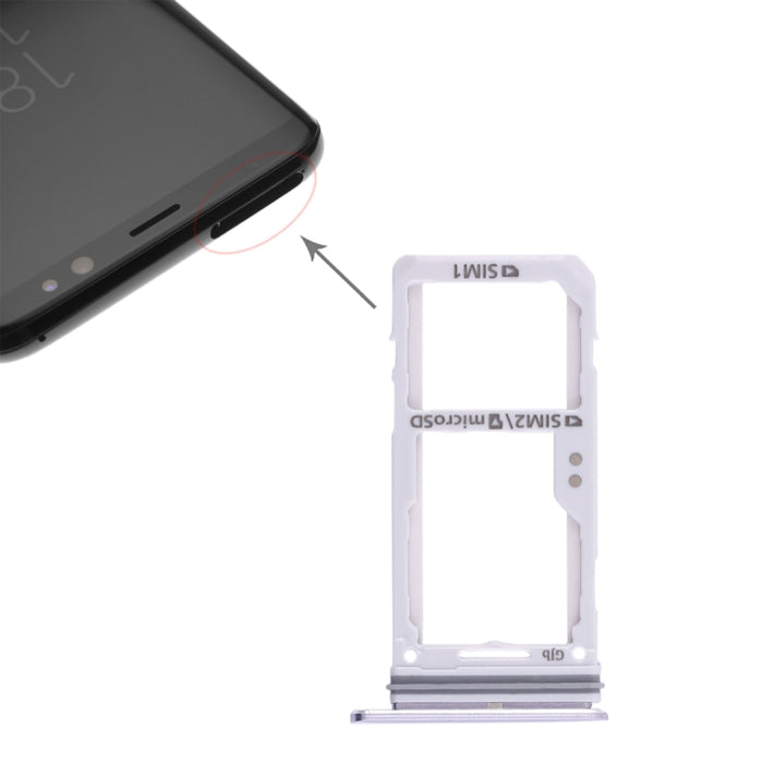 Para Galaxy S8 / S8+ 2 Bandeja de tarjeta SIM / Bandeja de tarjeta Micro SD