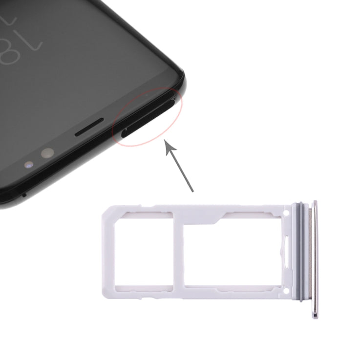 Para Galaxy S8 / S8+ 2 Bandeja de tarjeta SIM / Bandeja de tarjeta Micro SD