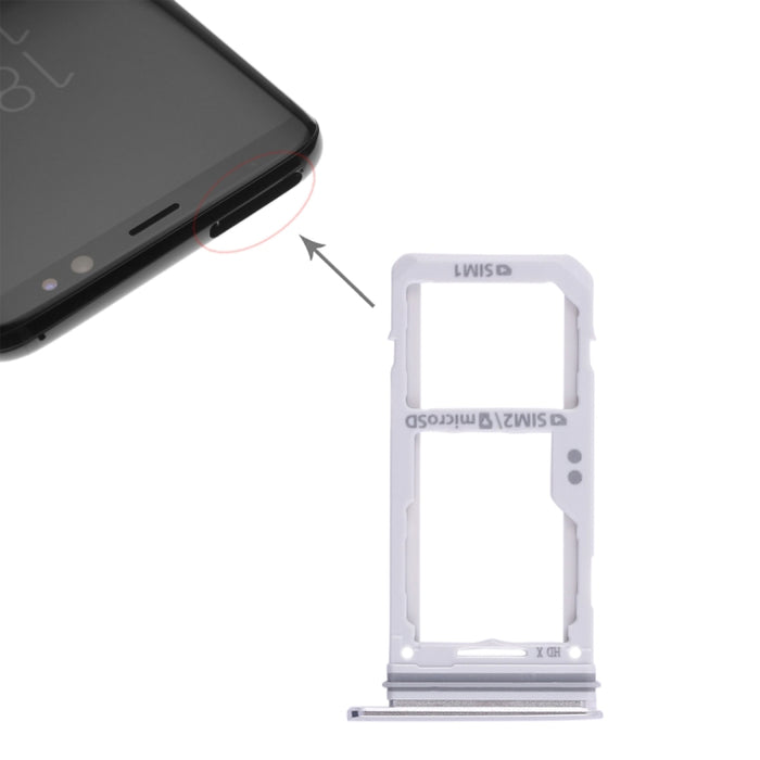 Para Galaxy S8 / S8+ 2 Bandeja de tarjeta SIM / Bandeja de tarjeta Micro SD