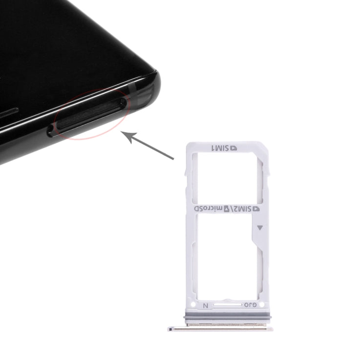 Para Galaxy Note 8 2 Bandeja de tarjeta SIM / Bandeja de tarjeta Micro SD