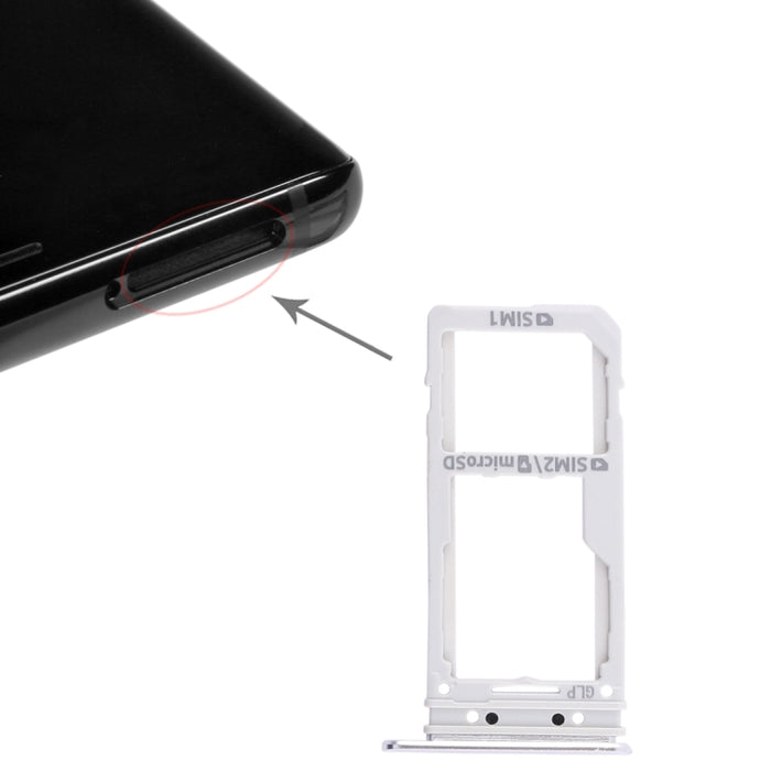 Para Galaxy Note 8 2 Bandeja de tarjeta SIM / Bandeja de tarjeta Micro SD