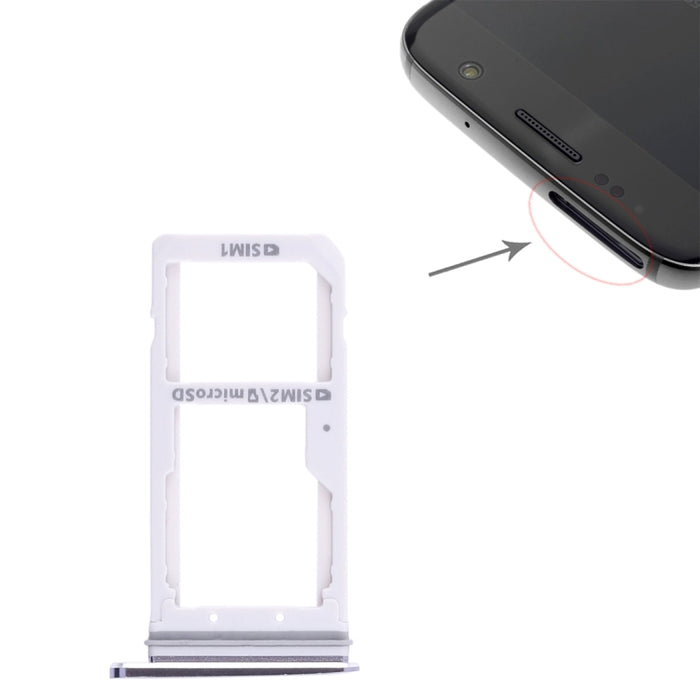 Para Galaxy S7 2 Bandeja de tarjeta SIM / Bandeja de tarjeta Micro SD