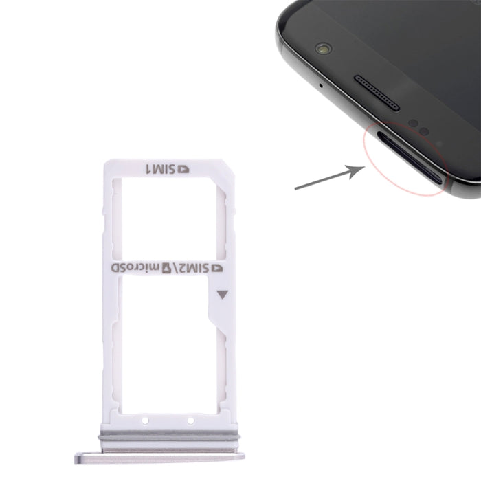 Para Galaxy S7 2 Bandeja de tarjeta SIM / Bandeja de tarjeta Micro SD