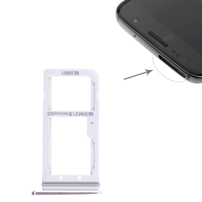 Para Galaxy S7 2 Bandeja de tarjeta SIM / Bandeja de tarjeta Micro SD