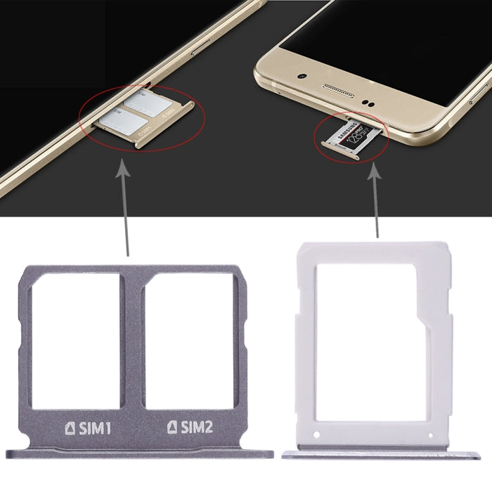 Para Galaxy A9100 / A9 (2016) 2 Bandeja Tarjeta SIM + Bandeja Tarjeta Micro SD