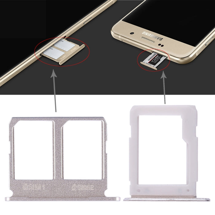 Para Galaxy A9100 / A9 (2016) 2 Bandeja Tarjeta SIM + Bandeja Tarjeta Micro SD