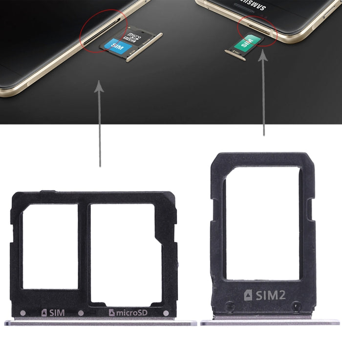Para Galaxy A5108 / A7108 2 Bandeja Tarjeta SIM + Bandeja Tarjeta Micro SD