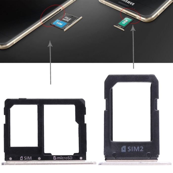 Para Galaxy A5108 / A7108 2 Bandeja Tarjeta SIM + Bandeja Tarjeta Micro SD