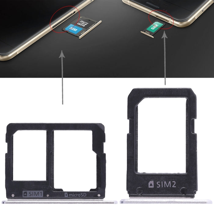 Para Galaxy A5108 / A7108 2 Bandeja Tarjeta SIM + Bandeja Tarjeta Micro SD