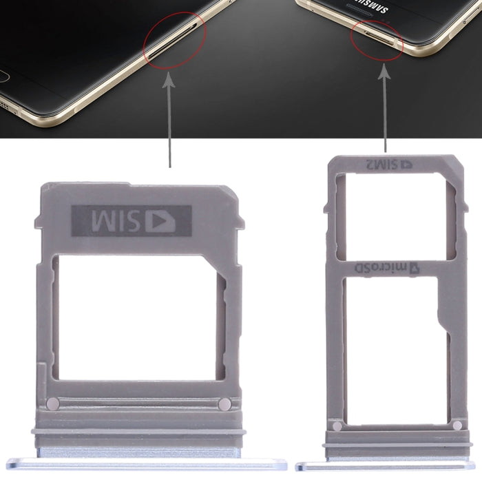 Para Galaxy A520 / A720 2 Bandeja Tarjeta SIM + Bandeja Tarjeta Micro SD