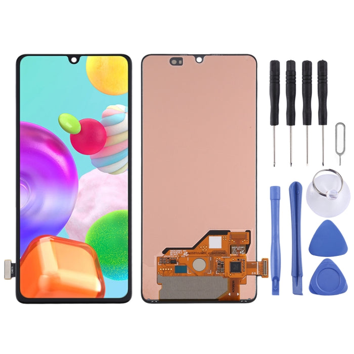 Pantalla LCD de material Super AMOLED y ensamblaje completo del digitalizador para Samsung Galaxy A41
