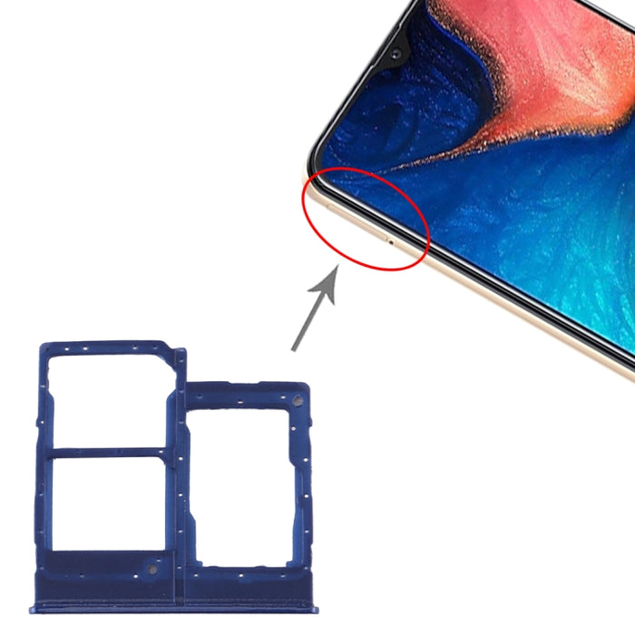 Para Samsung Galaxy A20e Bandeja de Tarjeta SIM + Bandeja de Tarjeta SIM + Bandeja de Tarjeta Micro SD