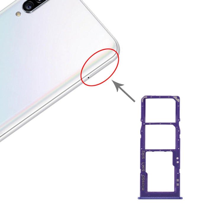 Para Samsung Galaxy A30s Bandeja de tarjeta SIM + Bandeja de tarjeta SIM + Bandeja de tarjeta Micro SD