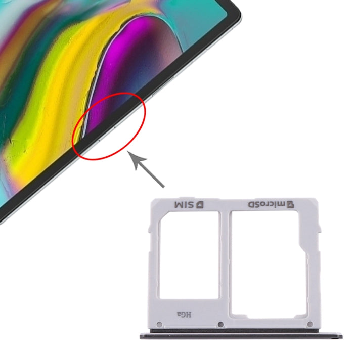 Para Samsung Galaxy Tab S5e SM-T725 Bandeja de tarjeta SIM + Bandeja de tarjeta Micro SD