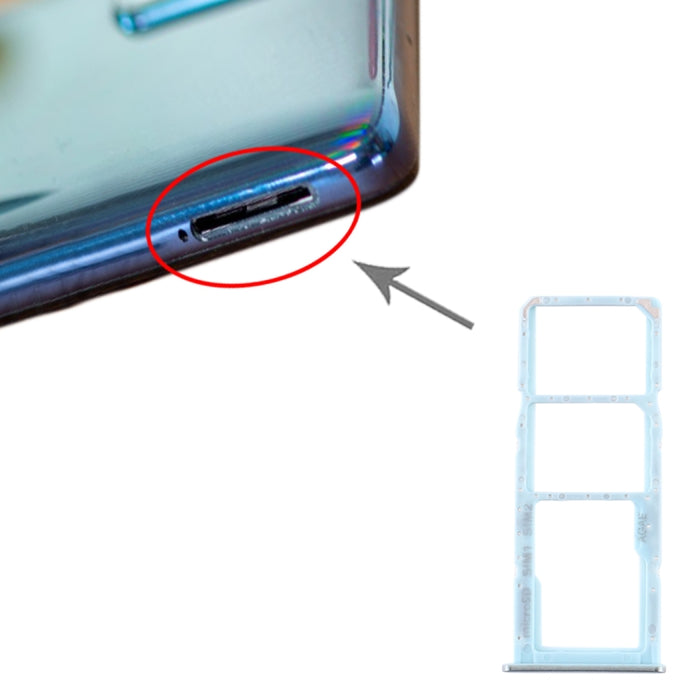 Para Samsung Galaxy A71 Bandeja de tarjeta SIM + Bandeja de tarjeta SIM + Bandeja de tarjeta Micro SD