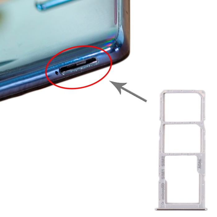 Para Samsung Galaxy A71 Bandeja de tarjeta SIM + Bandeja de tarjeta SIM + Bandeja de tarjeta Micro SD