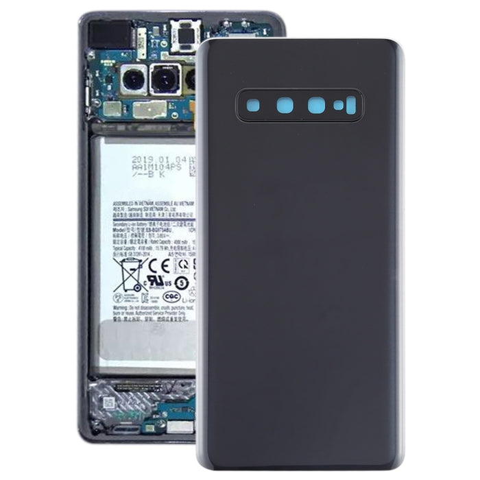 Para Galaxy S10+ Tapa trasera de batería con lente de cámara