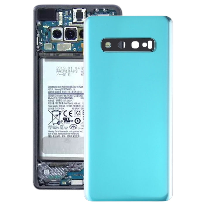 Para Galaxy S10+ Tapa trasera de batería con lente de cámara