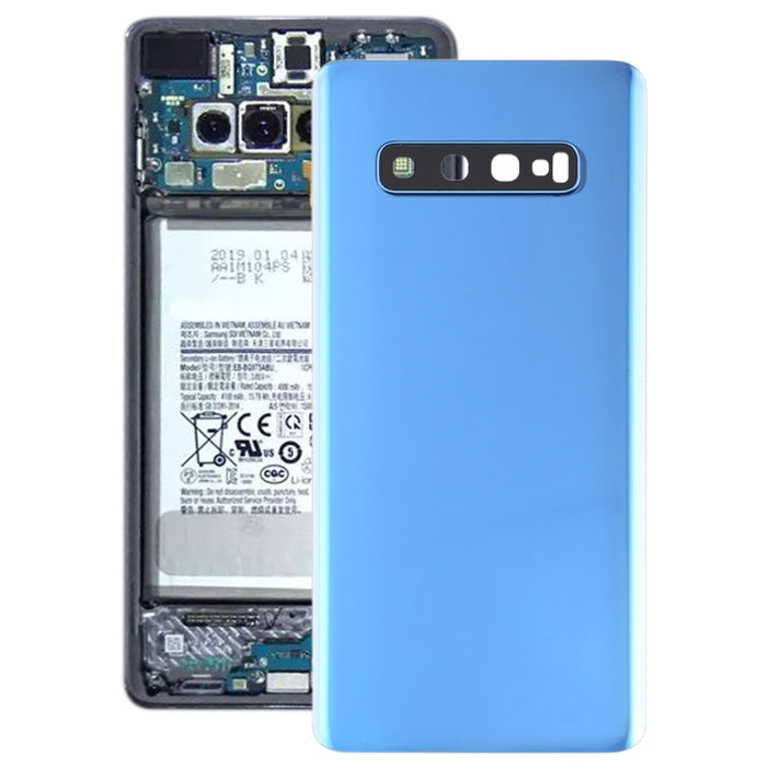 Para Galaxy S10+ Tapa trasera de batería con lente de cámara