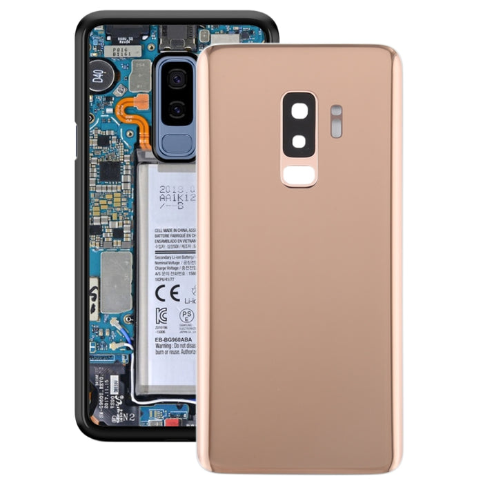 Para Galaxy S9+ Tapa trasera de batería con lente de cámara