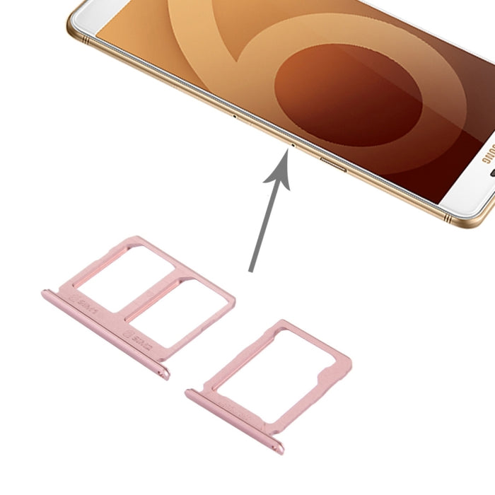 Para Galaxy C9 Pro / C9000 Bandeja de tarjeta SIM + Bandeja de tarjeta Micro SD