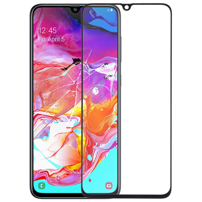 Para Galaxy A70 Lente de vidrio exterior de pantalla frontal