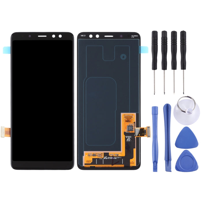 Pantalla LCD AMOLED para Galaxy A8 (2018) / A5 (2018) / A530 con ensamblaje completo de digitalizador (negro)