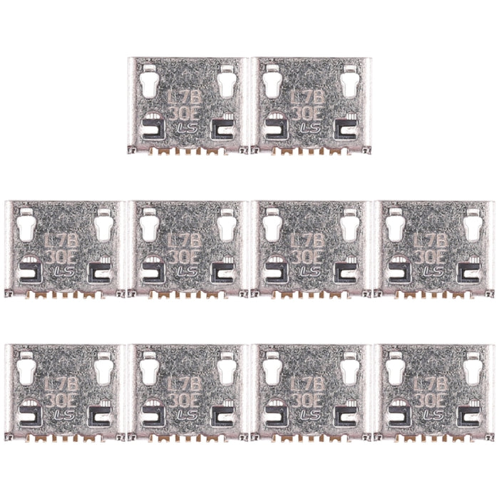 Para Galaxy J1 (2016) Conector de puerto de carga de 10 piezas