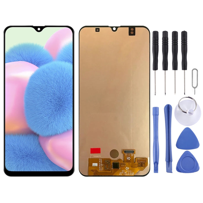 Pantalla LCD de material Super AMOLED original y ensamblaje completo del digitalizador para Galaxy A30s
