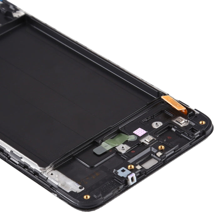 Pantalla LCD de material Super AMOLED original y ensamblaje completo del digitalizador con marco para Galaxy A70