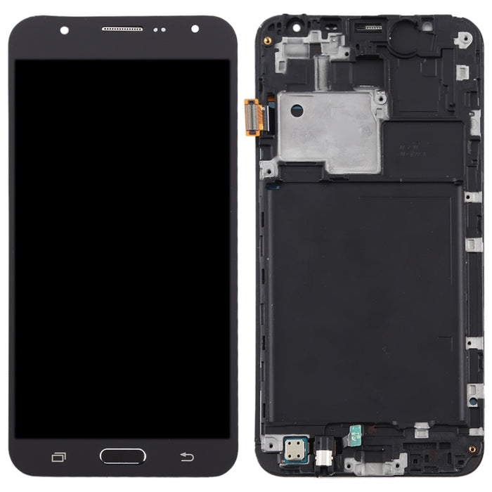 Pantalla LCD de material TFT y ensamblaje completo del digitalizador con marco para Galaxy J7 (2015) / J700F