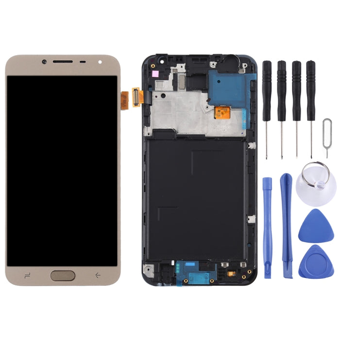 Pantalla LCD de material TFT y ensamblaje completo del digitalizador con marco para Galaxy J4 J400F/DS