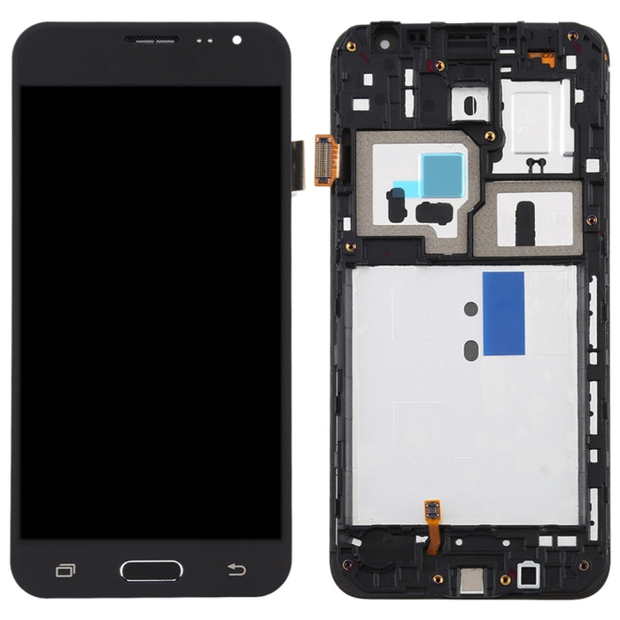 Pantalla LCD de material TFT y ensamblaje completo del digitalizador con marco para Galaxy J3 (2016) / J320F