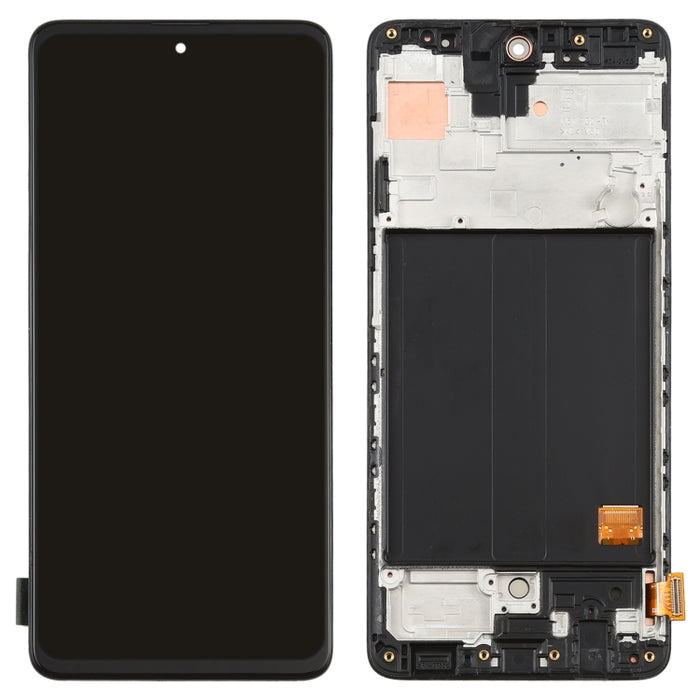 Pantalla LCD de material Super AMOLED original y ensamblaje completo del digitalizador con marco para Galaxy A51 4G