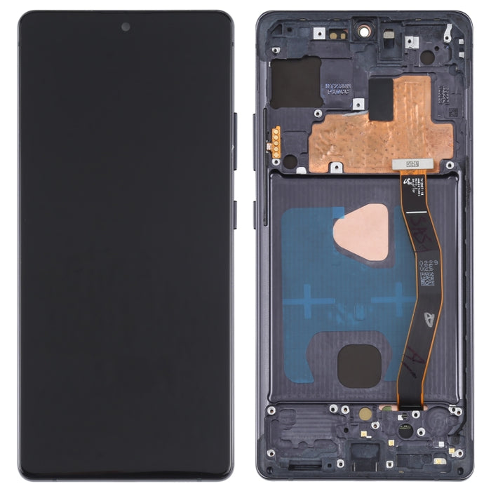 Pantalla LCD de material Super AMOLED original y ensamblaje completo del digitalizador con marco para Galaxy S10 Lite