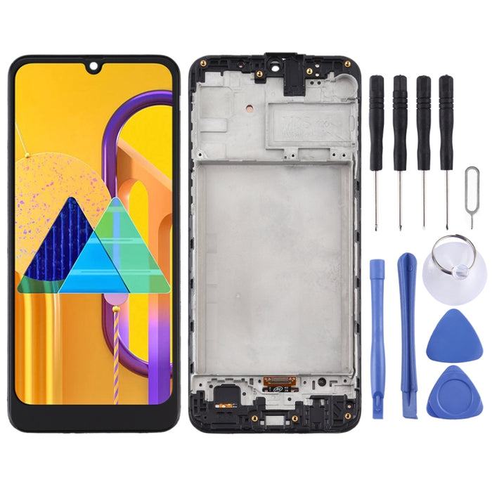 Pantalla LCD de material TFT y ensamblaje completo del digitalizador con marco para Samsung Galaxy M30s