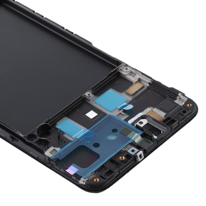 Pantalla LCD de material TFT y ensamblaje completo del digitalizador con marco para Samsung Galaxy A20 / SM-A205F (versión UE)