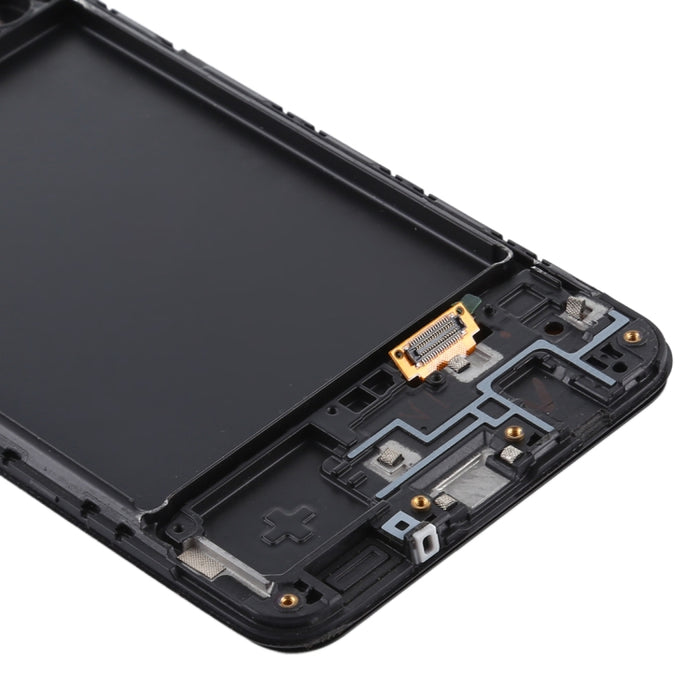 Pantalla LCD de material TFT y ensamblaje completo del digitalizador con marco para Samsung Galaxy A20 / SM-A205F (versión UE)