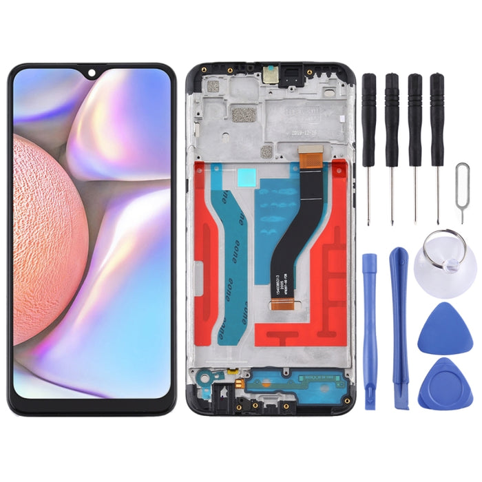 Pantalla LCD y digitalizador de montaje completo con marco para Samsung Galaxy A10s