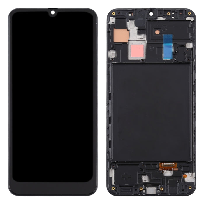 Pantalla LCD de material TFT y ensamblaje completo del digitalizador con marco para Samsung Galaxy A30