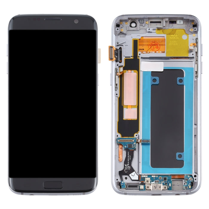 Pantalla LCD de material OLED y ensamblaje completo del digitalizador con marco para Samsung Galaxy S7 Edge / SM-G935F