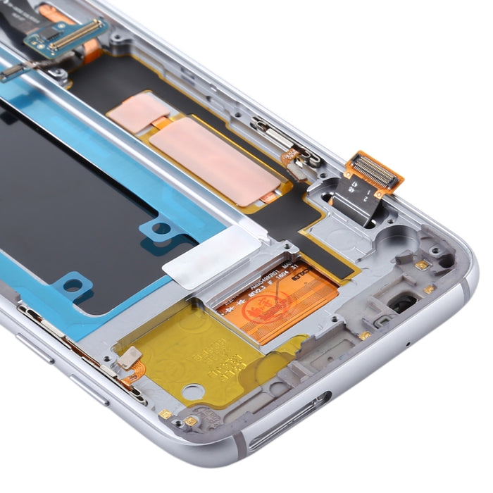 Pantalla LCD de material OLED y ensamblaje completo del digitalizador con marco para Samsung Galaxy S7 Edge / SM-G935F