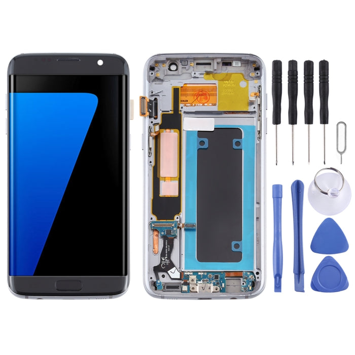 Pantalla LCD de material OLED y ensamblaje completo del digitalizador con marco para Samsung Galaxy S7 Edge / SM-G935F