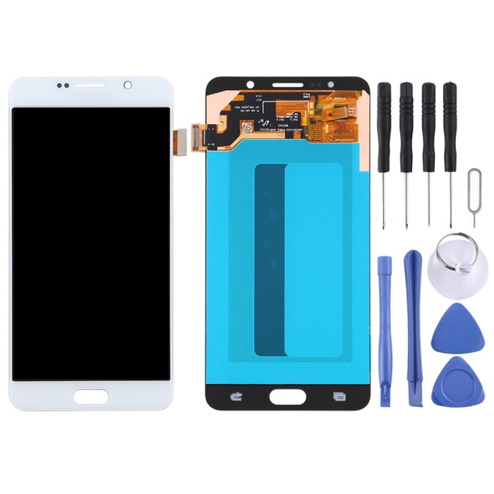 Pantalla LCD de material OLED de 5,5 pulgadas y ensamblaje completo del digitalizador para Samsung Galaxy Note 5