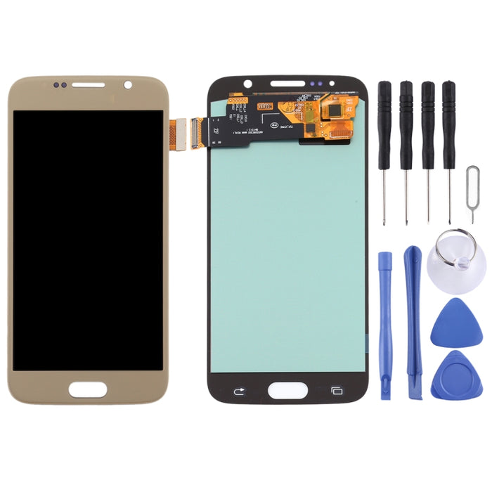 Pantalla LCD de material OLED y ensamblaje completo del digitalizador para Samsung Galaxy S6